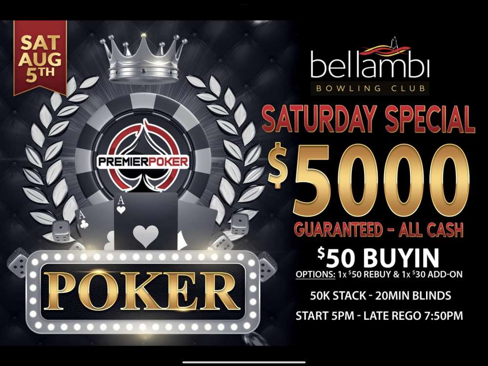 Saturday Poker - $50 buy in